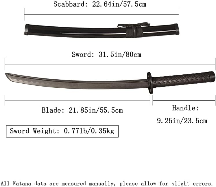 Sword fort سيف بلاستيكي من البولي بروبيلين عالي المتانة، سيف تدريب فنون القتال، كاتانا إيدو مع غمد، مناسب للتدريب والأداء والممارسة - Image 2